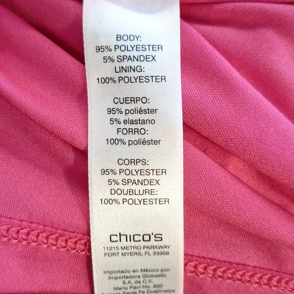 Chico's europa Pink Lace Dress Sz 1 Medium *box 2 - Picture 8 of 8